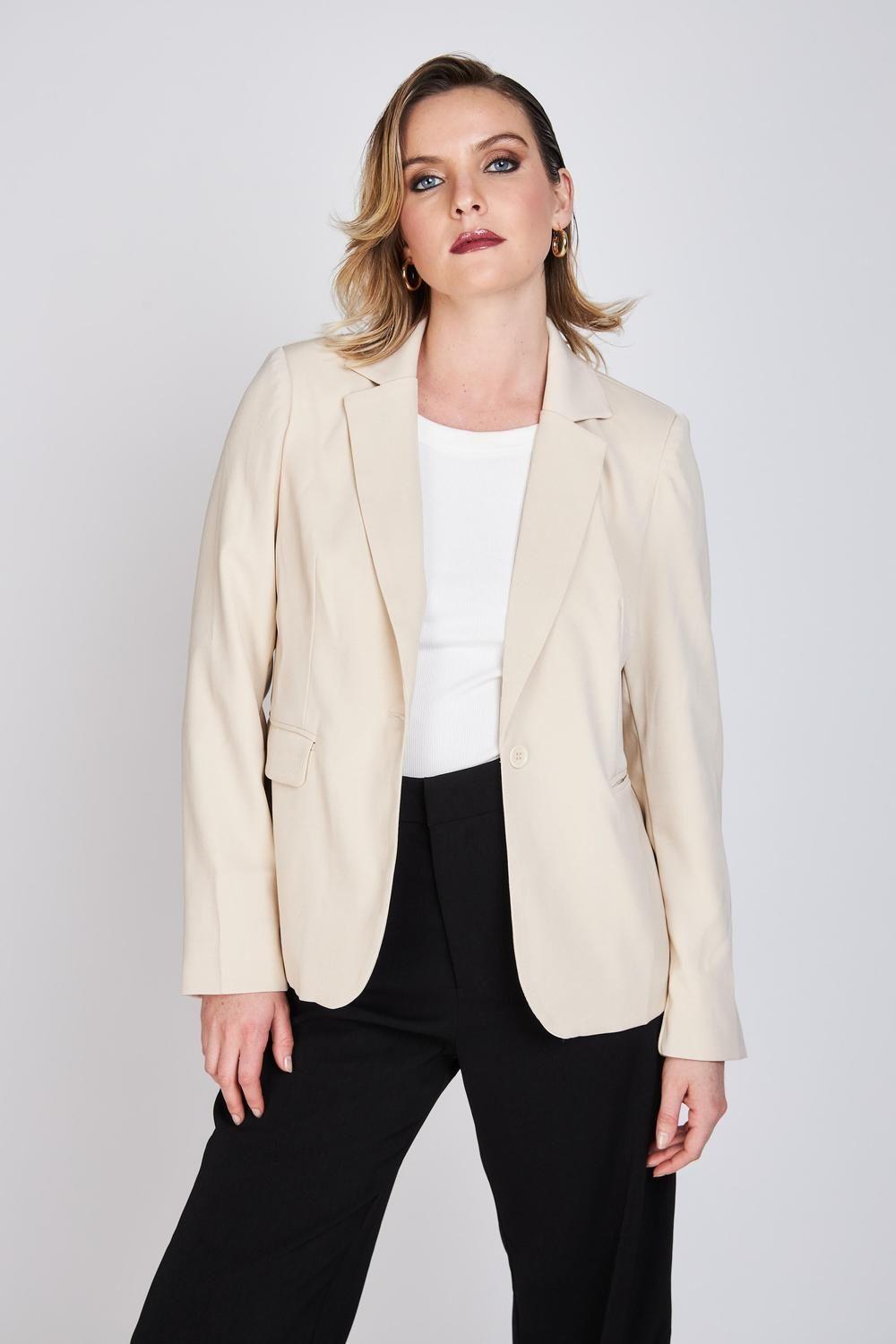 Blazer Clásico Leticia Beige Woman by Eclipse-0