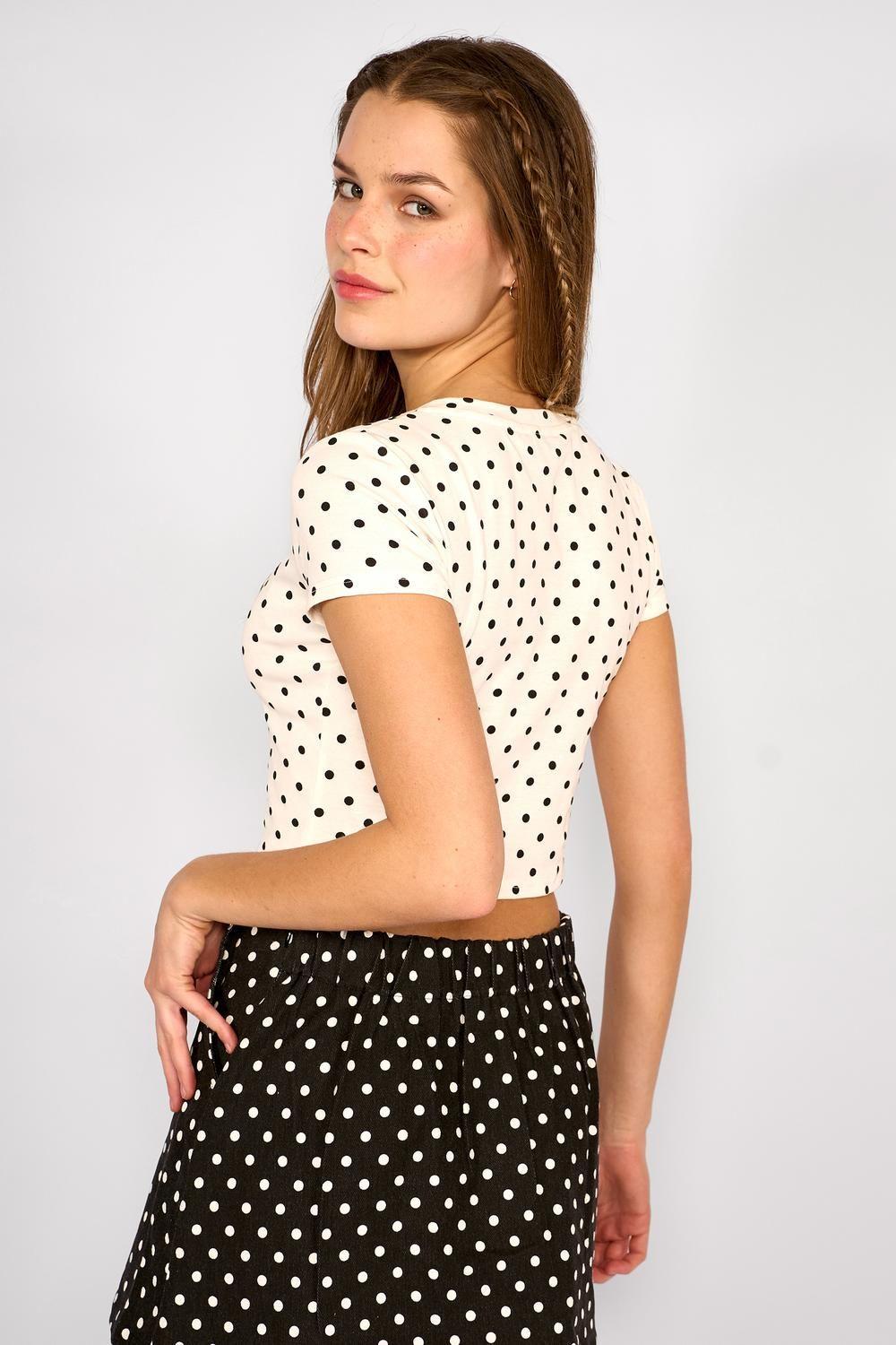 Polera Lunares Pascal Blanco-1