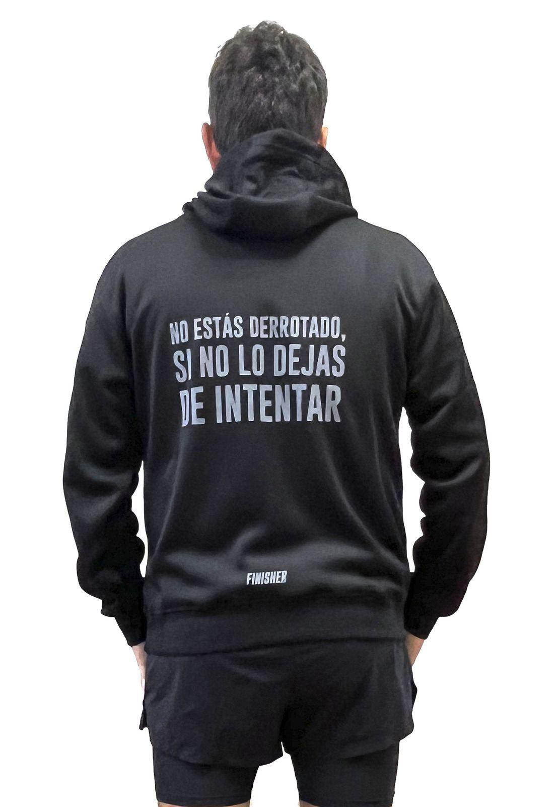 Polerón Hoodie Forrado Marathon Majors Negro Finisher-0