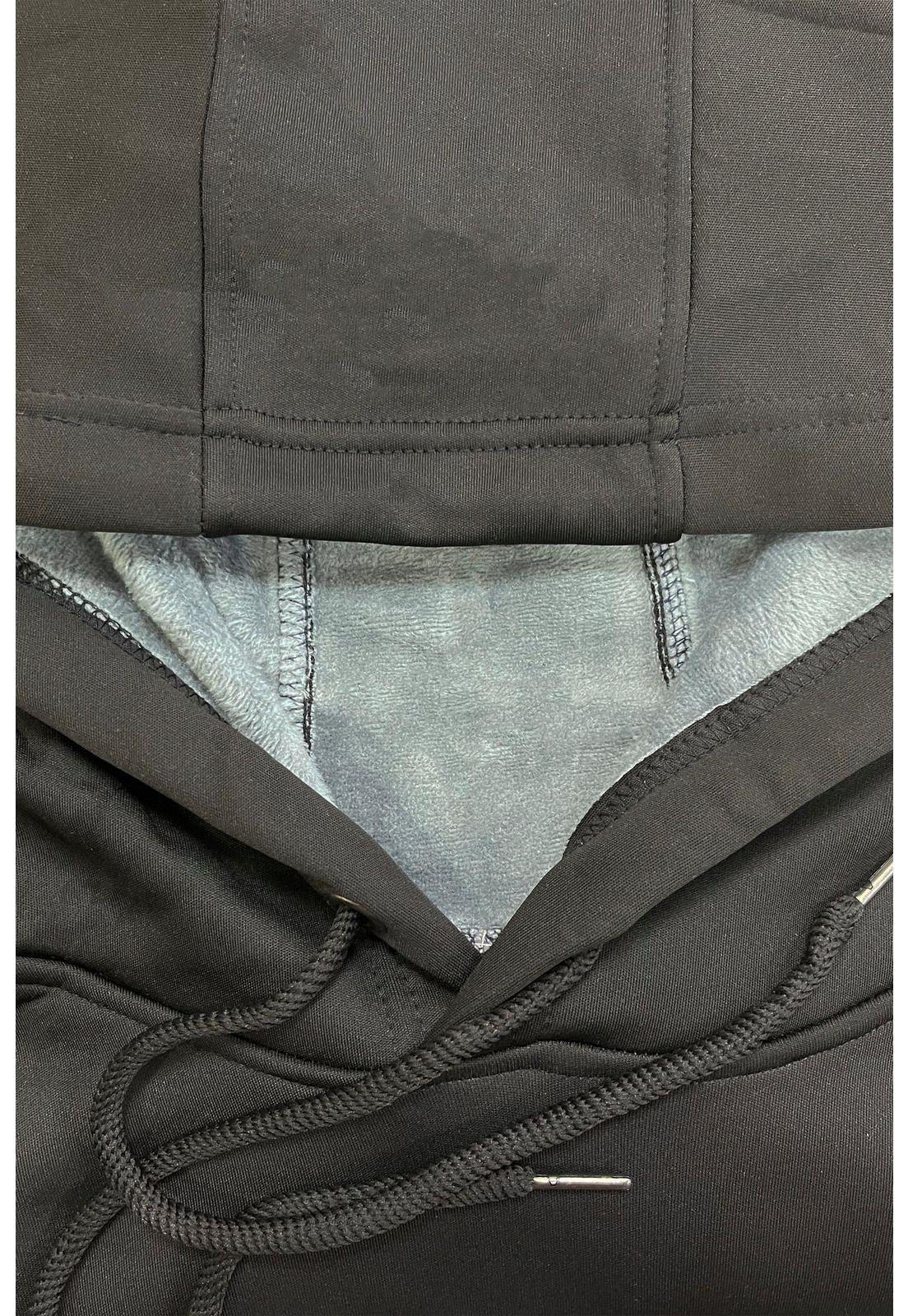 Polerón Hoodie Forrado Marathon Majors Negro Finisher-2