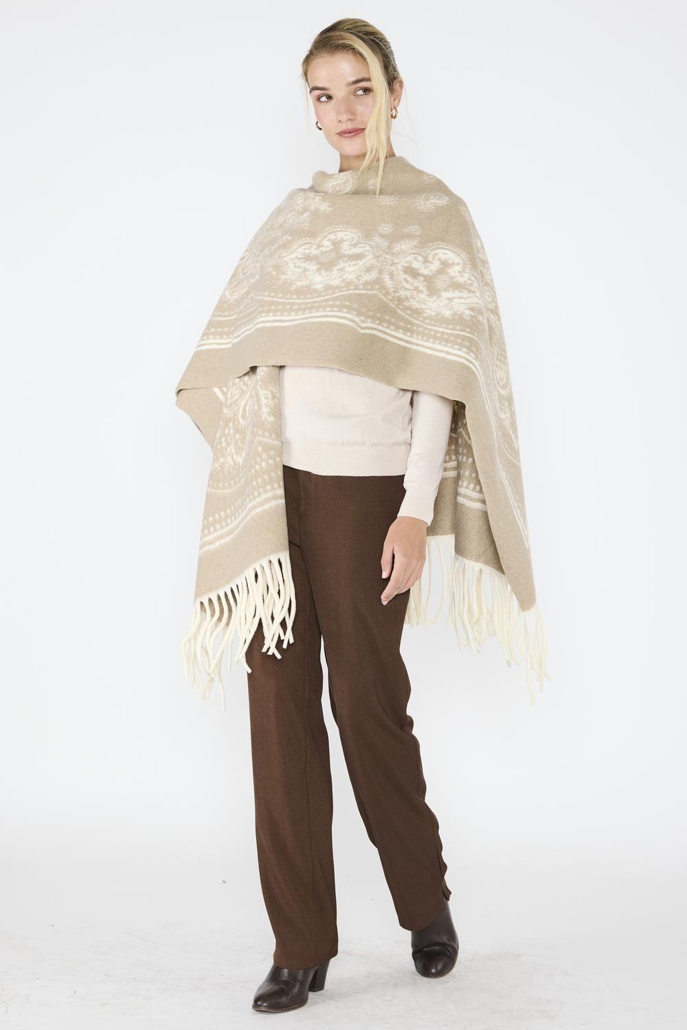 Ruana Veronica Beige-3