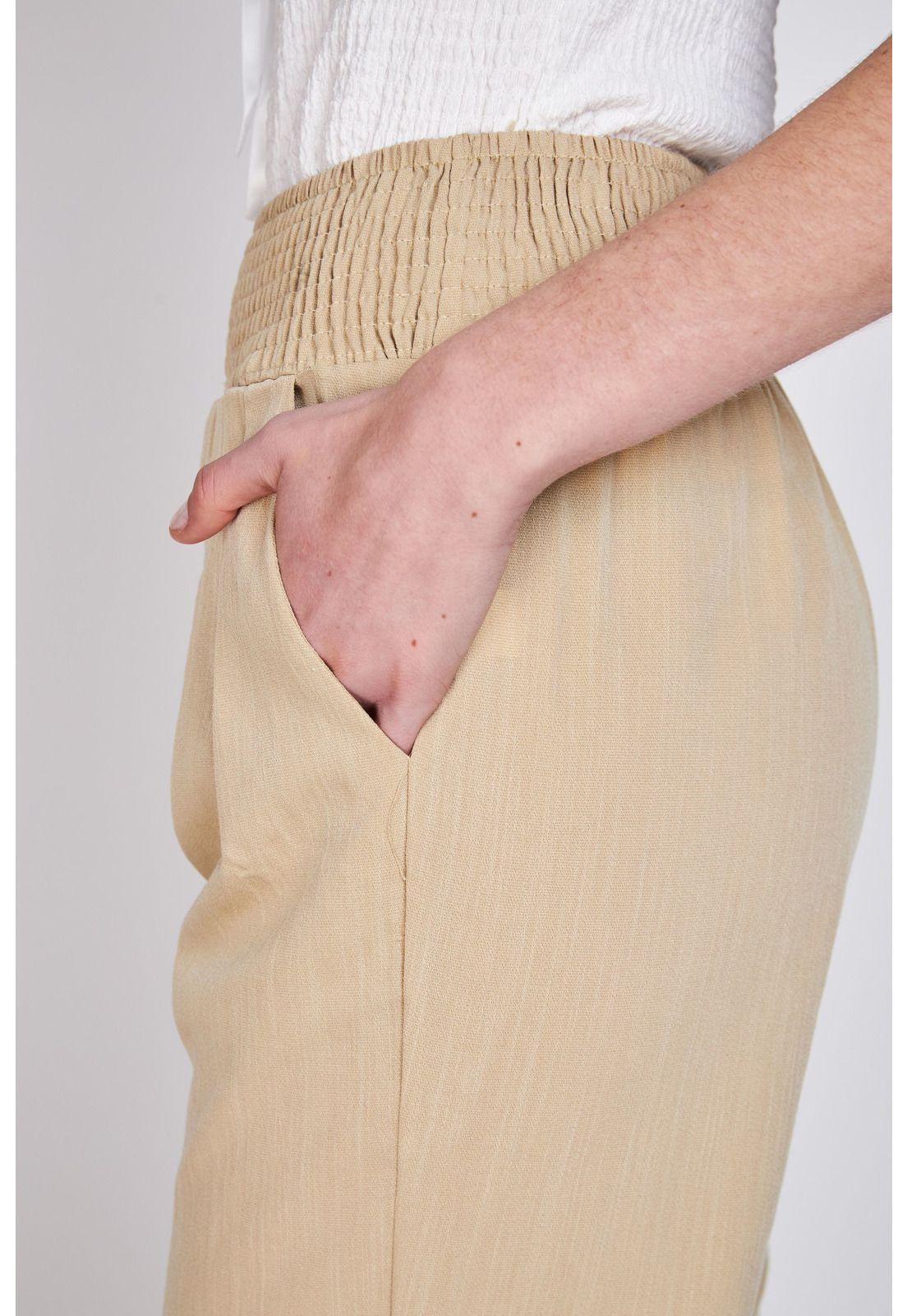 Pantalón Cintura Elasticada Ale Beige Eclipse-2