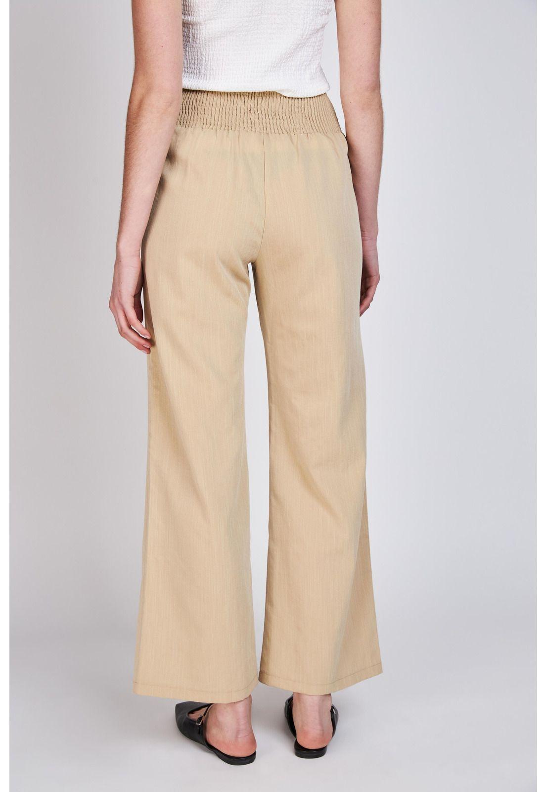 Pantalón Cintura Elasticada Ale Beige Eclipse-3