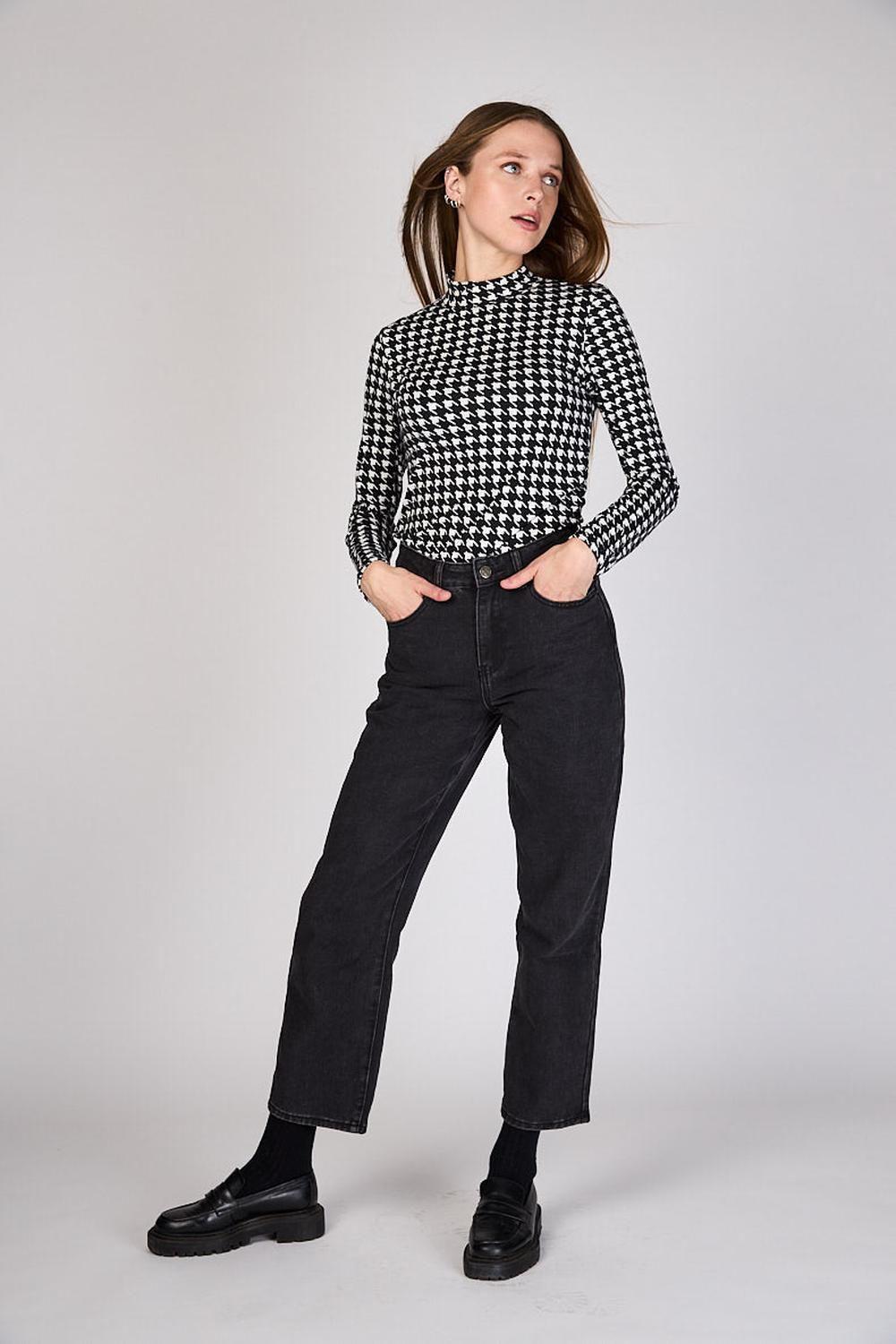 Polera Pied de Poule Ale Negro Eclipse-3