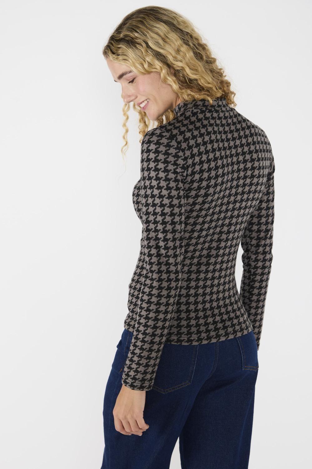 Polera Cuadros Ale Gris/Negro-2