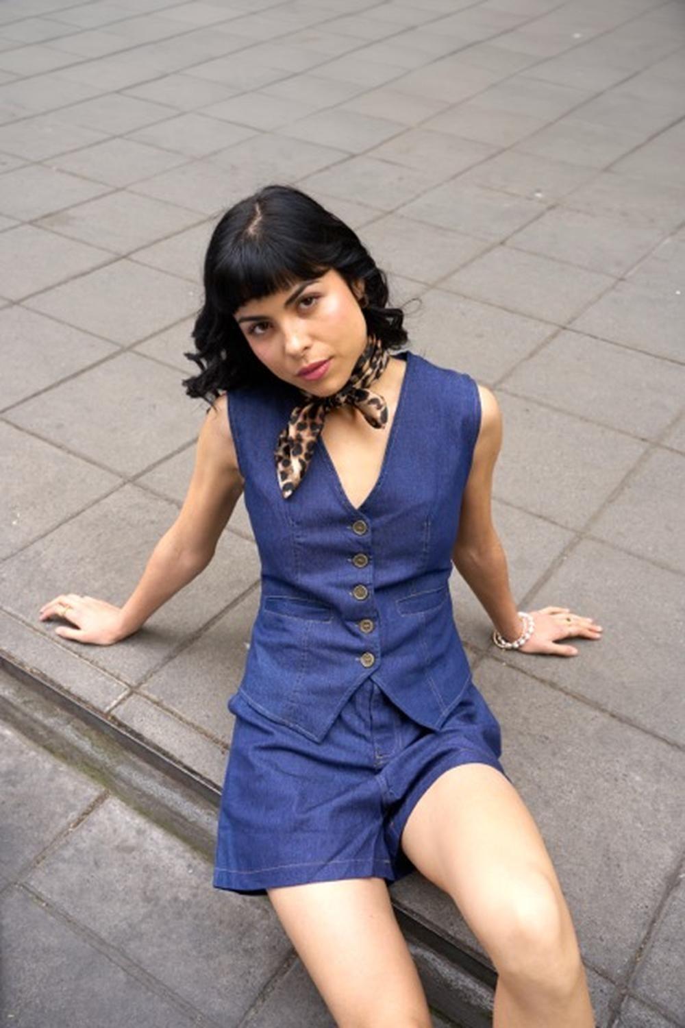 Vest Denim Carla Azul-0