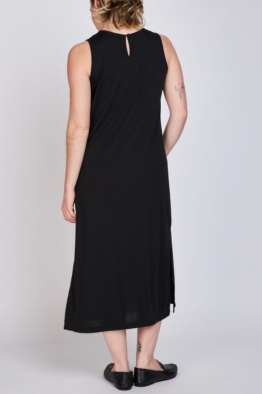 Vestido Elasticado Margarita Negro Eclipse-2