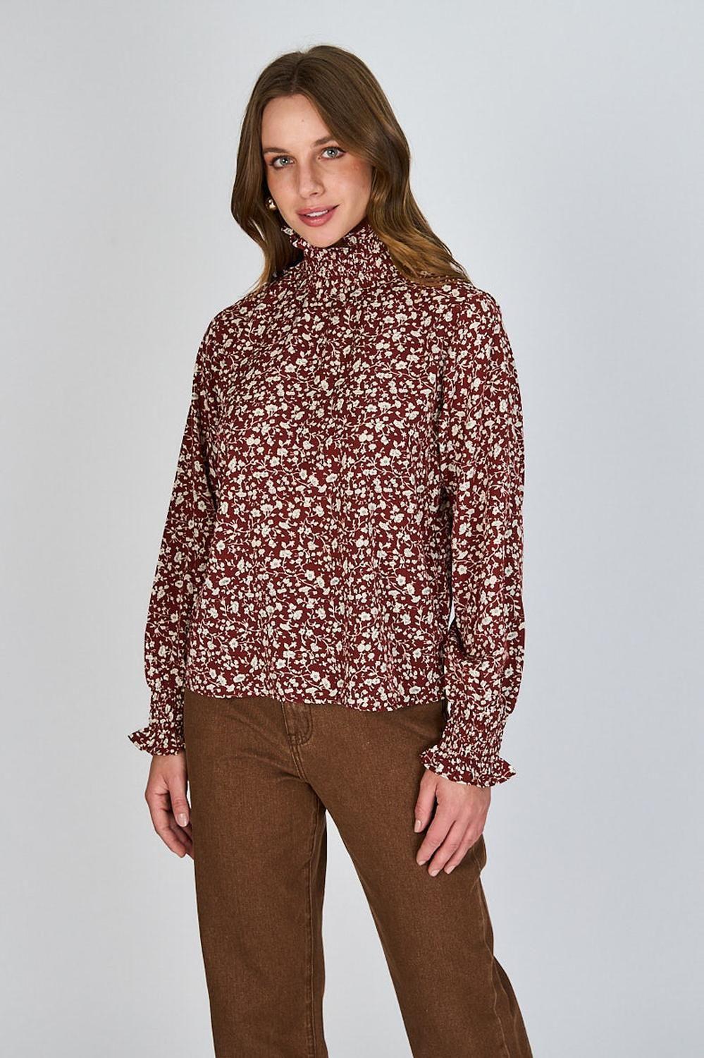 Blusa Floreada Renata Burdeo Eclipse-0