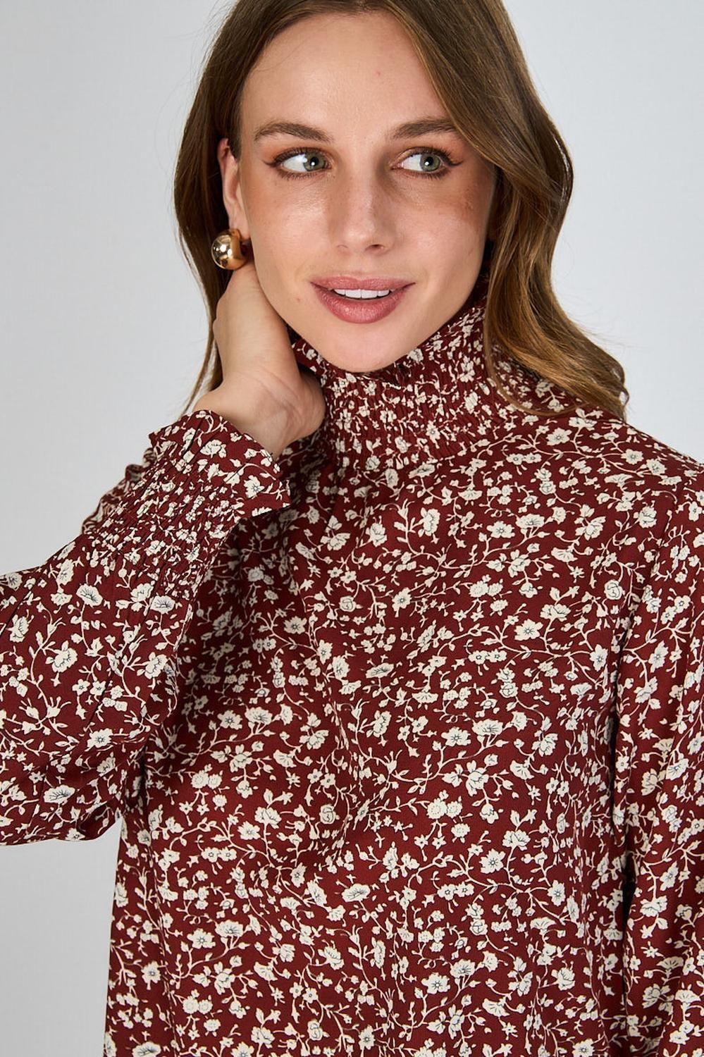 Blusa Floreada Renata Burdeo Eclipse-2