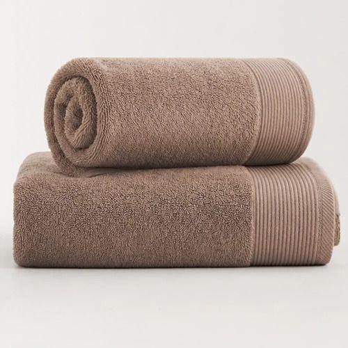 Set 2 Toallas Mano Baño Suave Algodon 100% 50x90cm 550g Seca Rapido Con Colgante Rosa Nude-0
