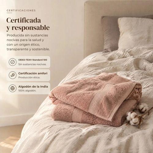 Toalla De Baño Algodón Grande 70x140 Cm 550g Super Suave Absorbente Con Colgador Color Blanco Lisa-2