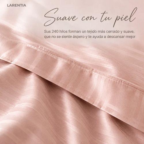 Sábanas 2 Plazas 240 Hilos Ultra Suave Cama Full 4 Piezas Gris-6
