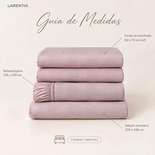 Sábanas 2 Plazas 240 Hilos Ultra Suave Cama Full 4 Piezas Violeta-2