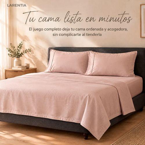 Sábanas 2 Plazas 240 Hilos Ultra Suave Cama Full 4 Piezas Violeta-7