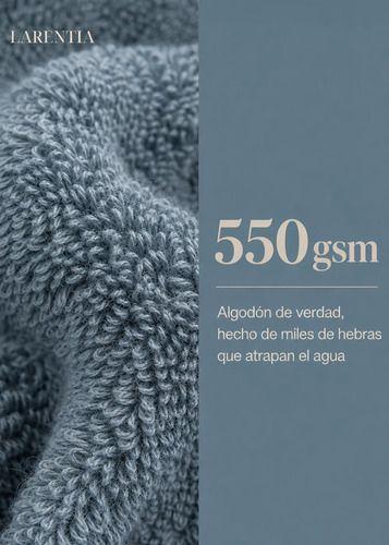 Set 4 Toallas Baño Y Mano Algodon 100% 550g Premium Larentia Gris Marengo-1