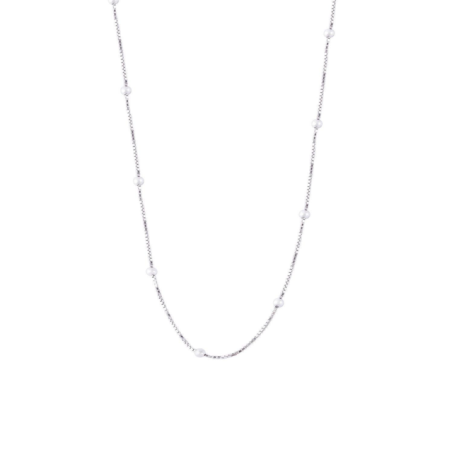 Collar de Plata Esterlina 925 Pelotitas Separadas-2