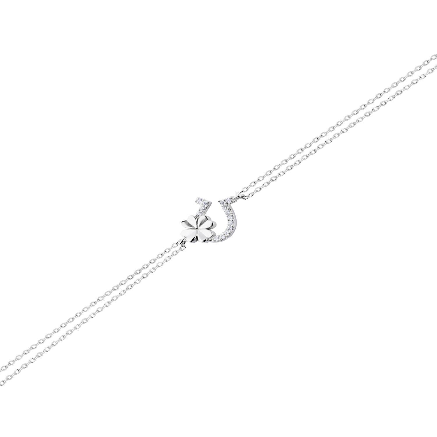 Pulsera de Plata Esterlina 925 Suerte Circon-1