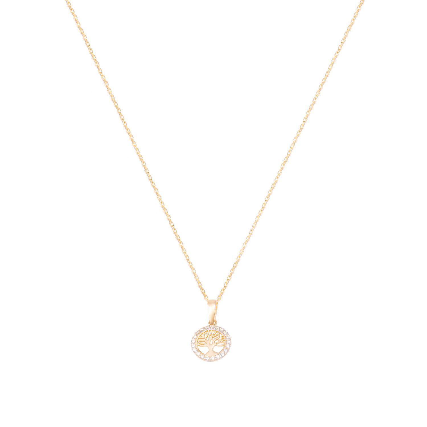 Colgante de Oro de 18kt Circonitas Arbol de la vida-2