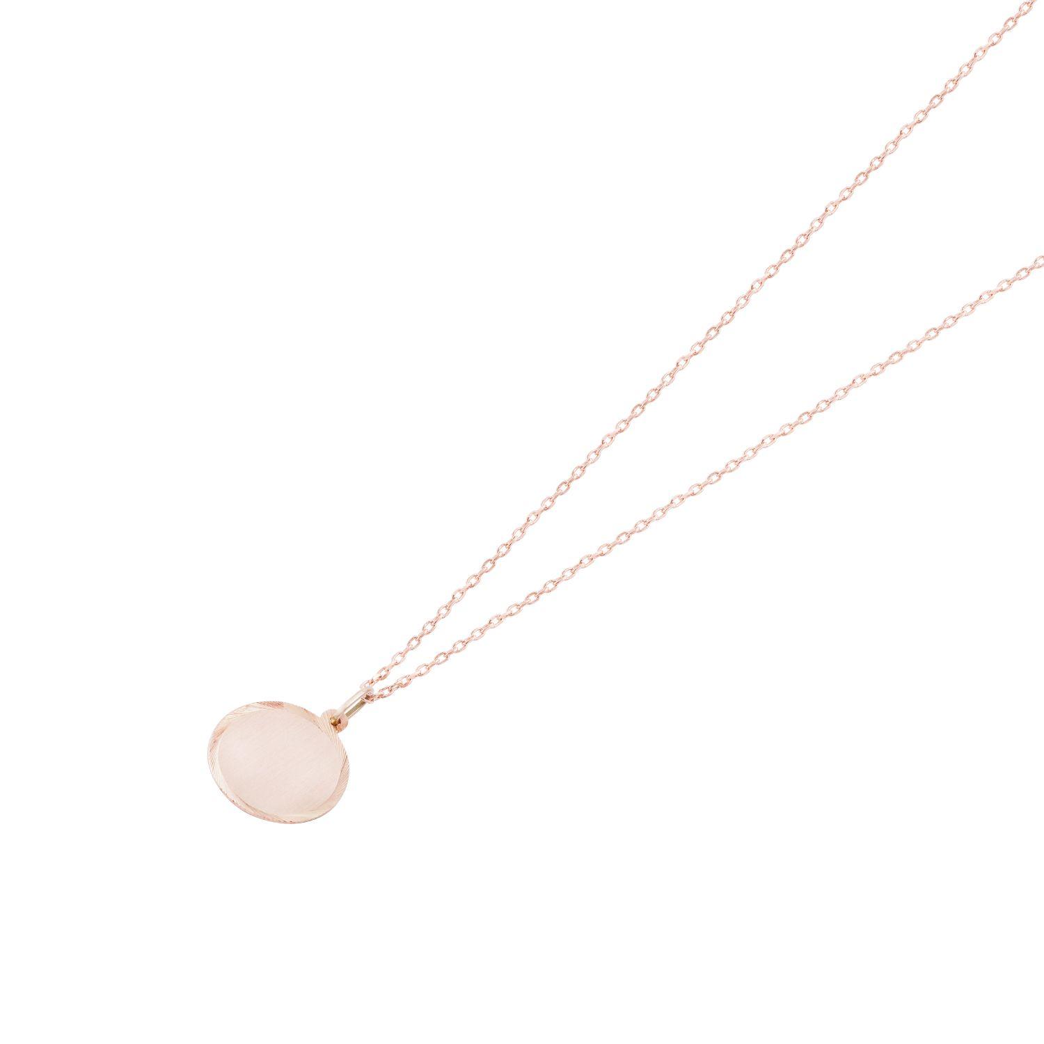 Colgante Oro Miel 18kt Disco Labrado 20mm-2