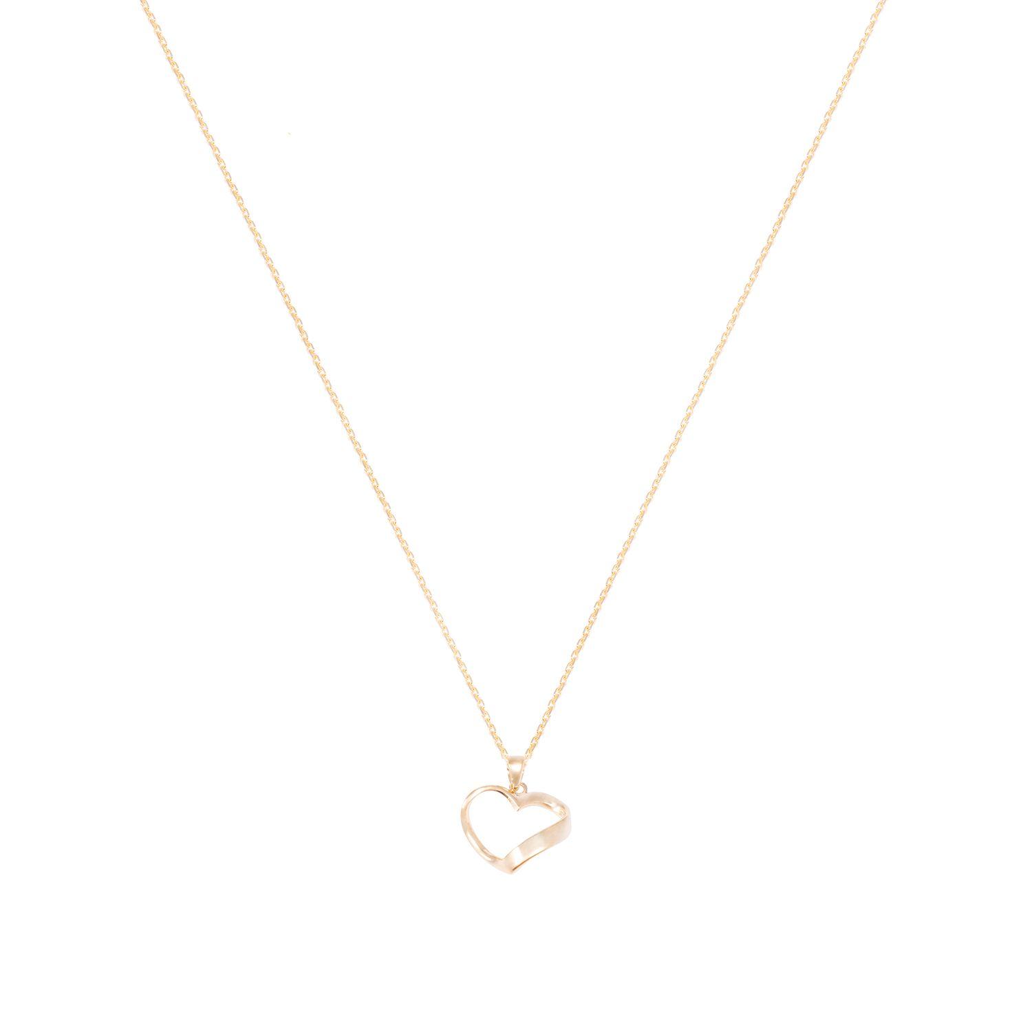 Colgante Oro Amarillo 18kt Corazón Moderno-2