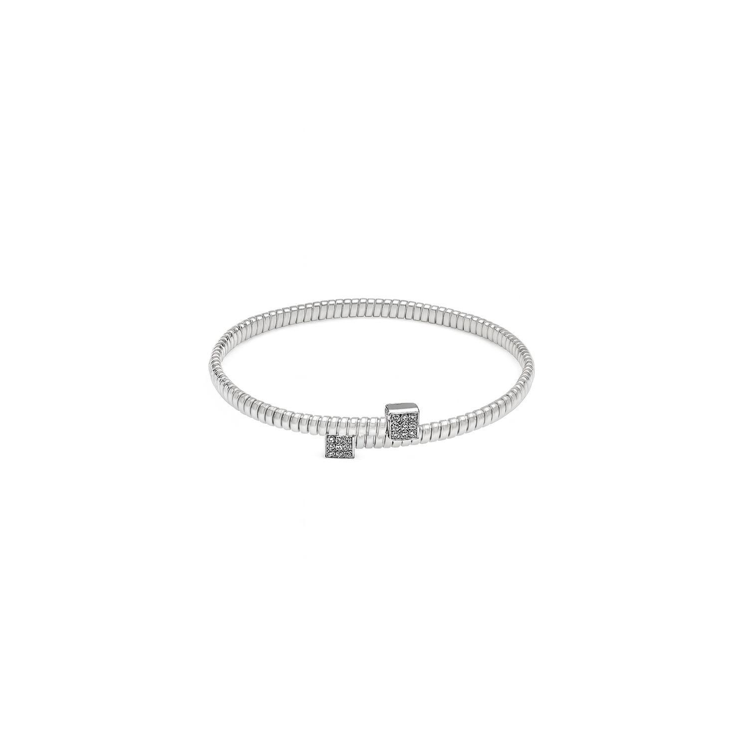 Pulsera Oro Blanco 18kt Diamantes Cruzada 16 Pts | Danielle Costantini-2