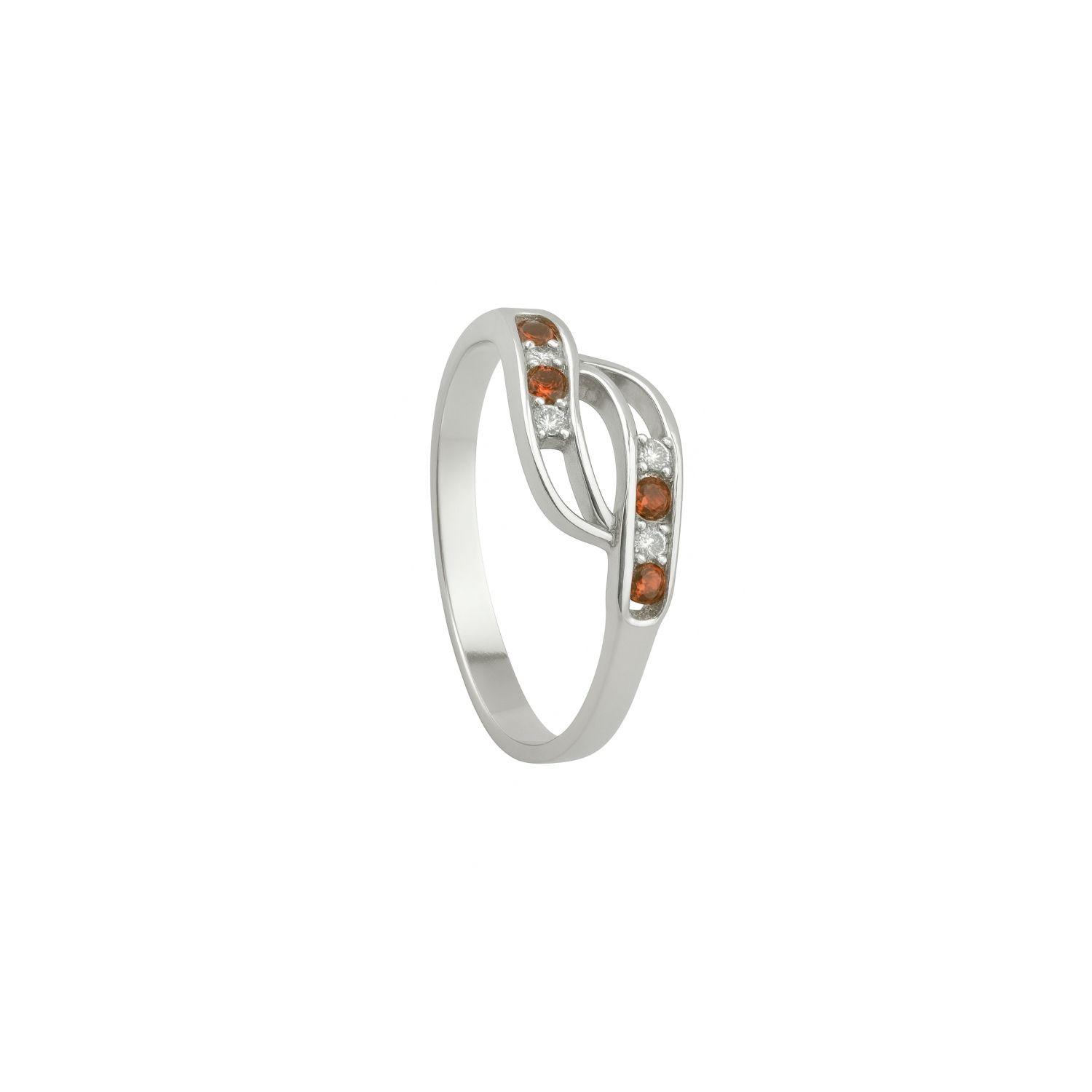 Anillo Oro 18kt Ondas Bicolor Circonita-8