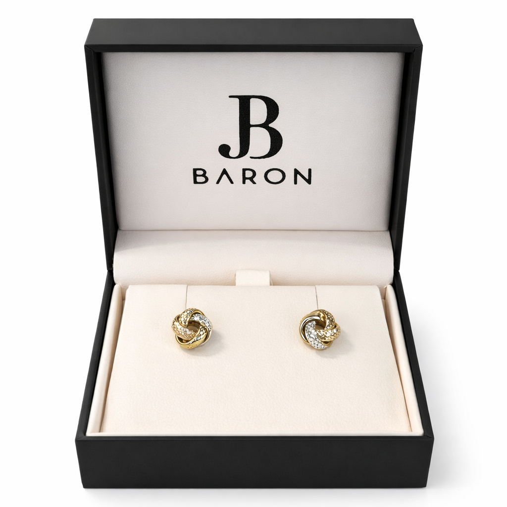 Aros Oro Amarillo 18kt Nudo Tricolor-2