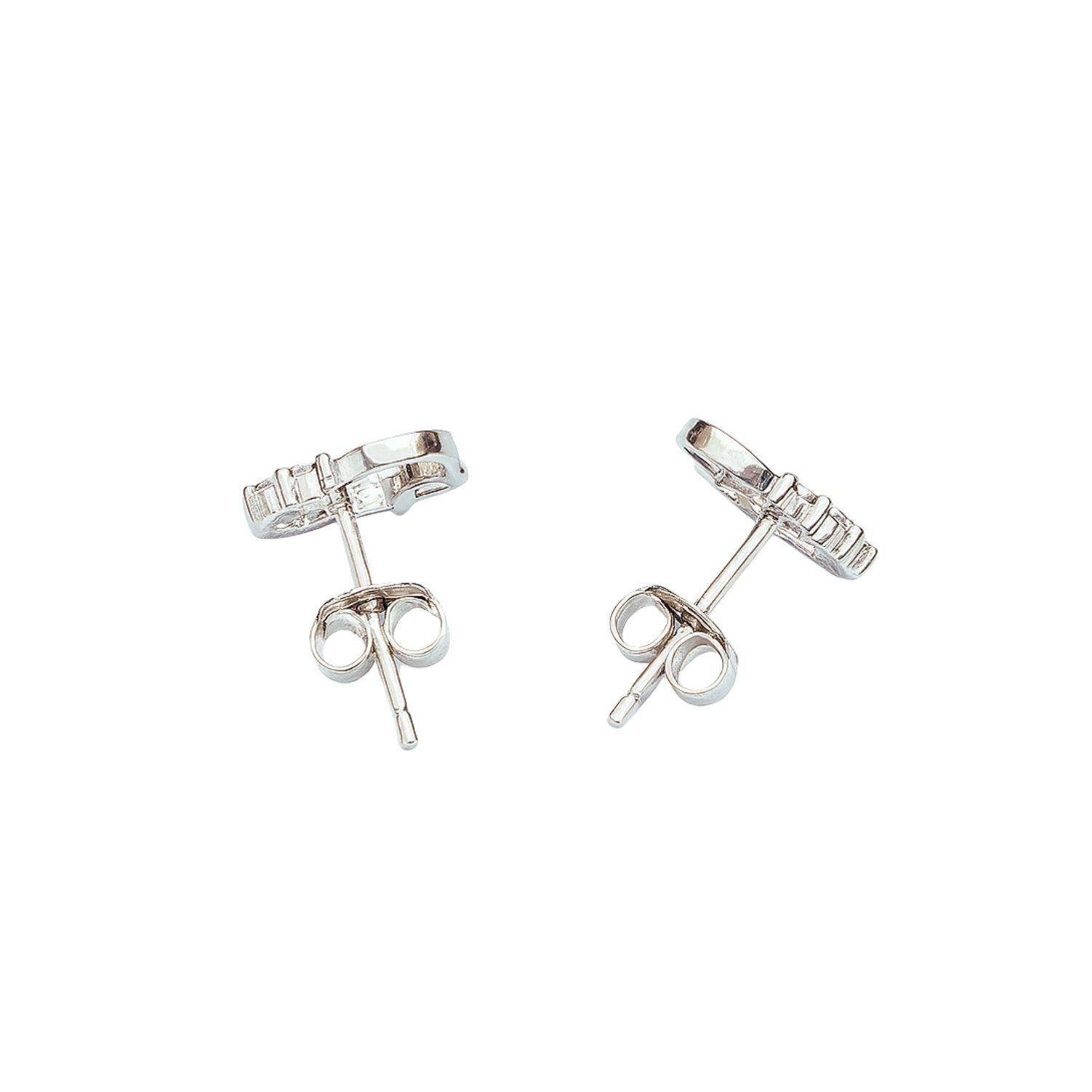 Aros de Plata Esterlina 925 Corazón y Circonita-2