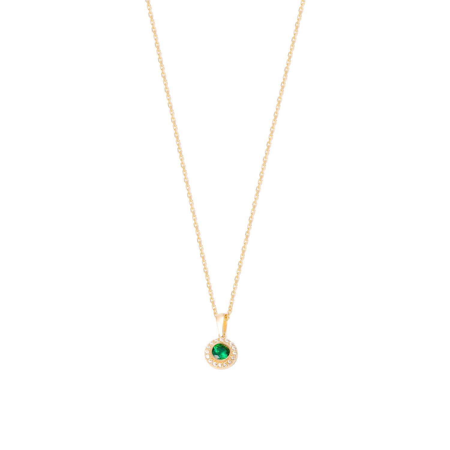 Colgante de Oro de 18kt Circonitas Esmeralda-2