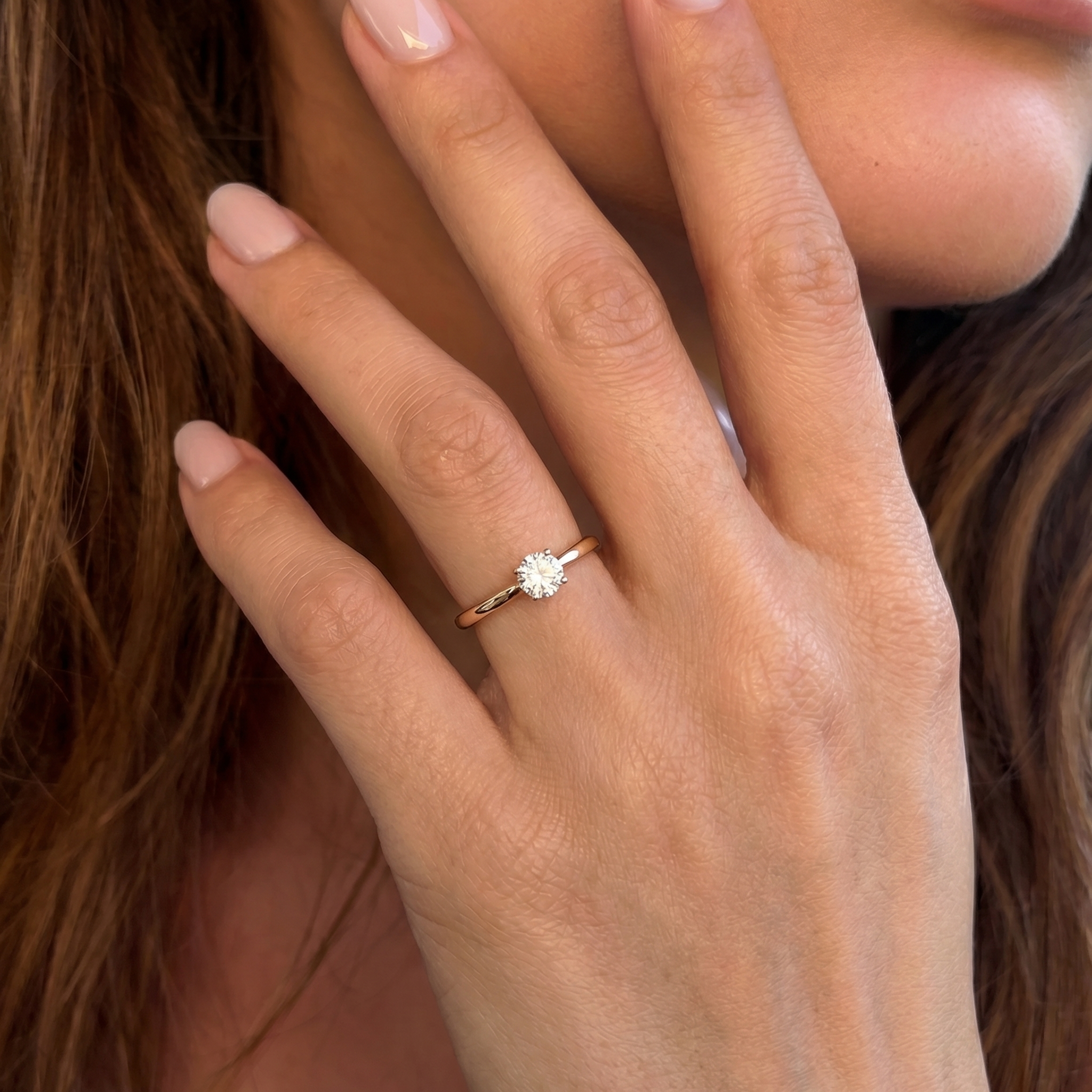 Anillo Oro Amarillo 18kt Solitario con Engaste de Corona-3