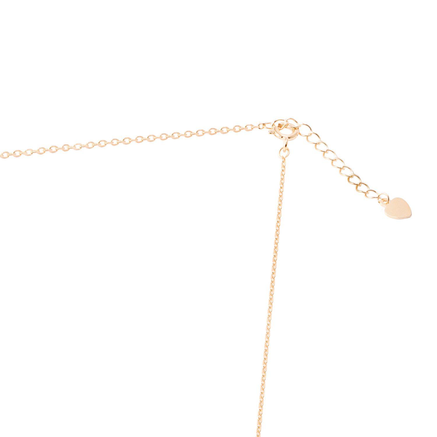 Collar de Plata Esterlina 925 Corazon Inflado Revestido en Oro 18Kt-2