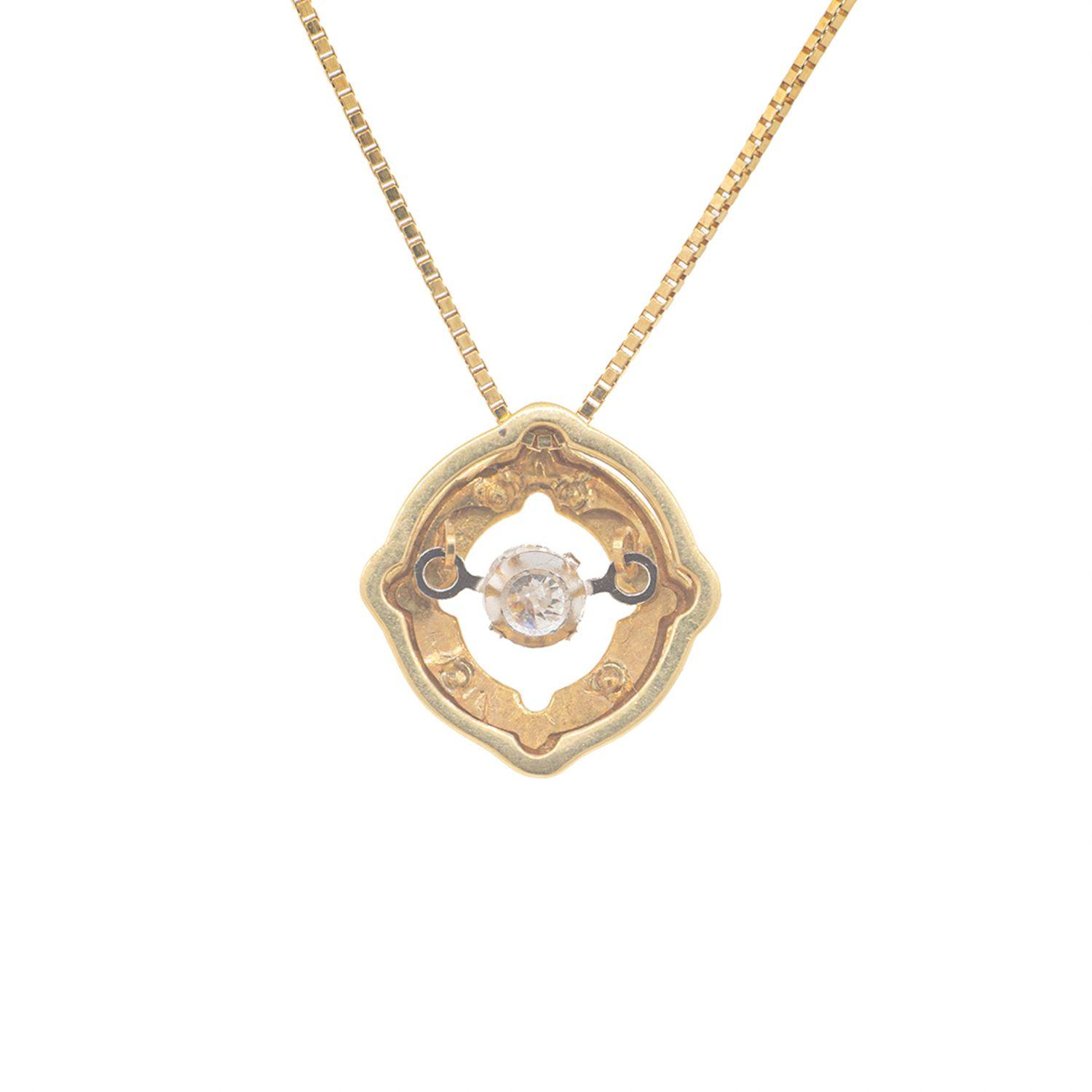 Collar de Diamante Oro de 18 Kts.-1