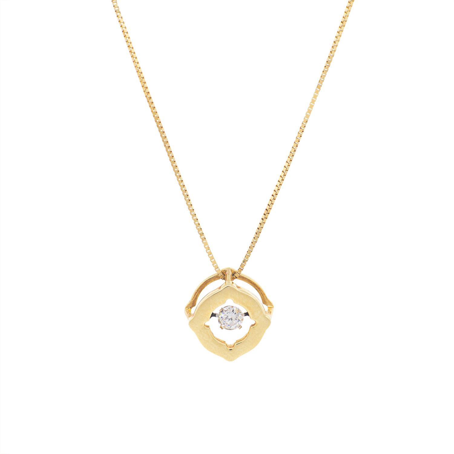 Collar de Diamante Oro de 18 Kts.-0