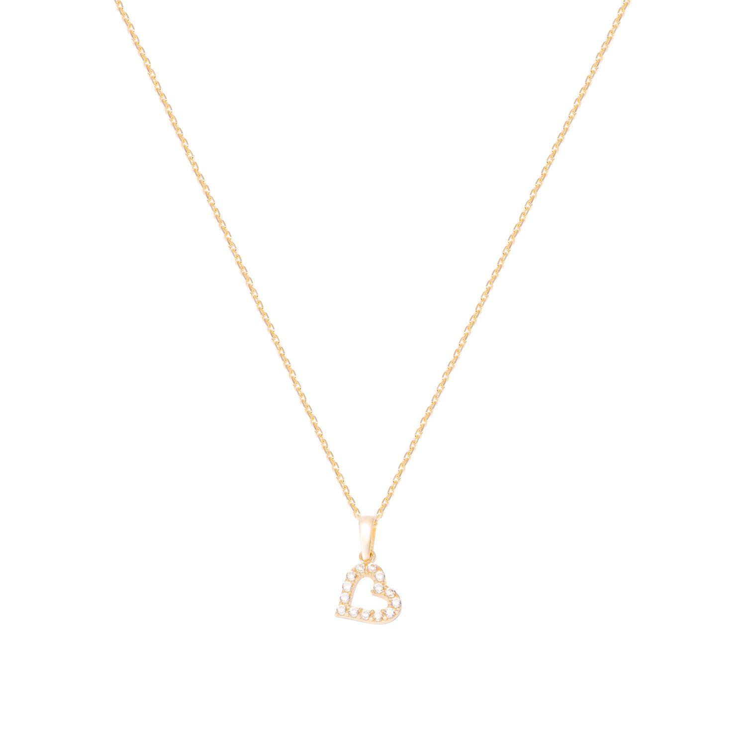 Colgante de Oro de 18kt Circonita corazon-2