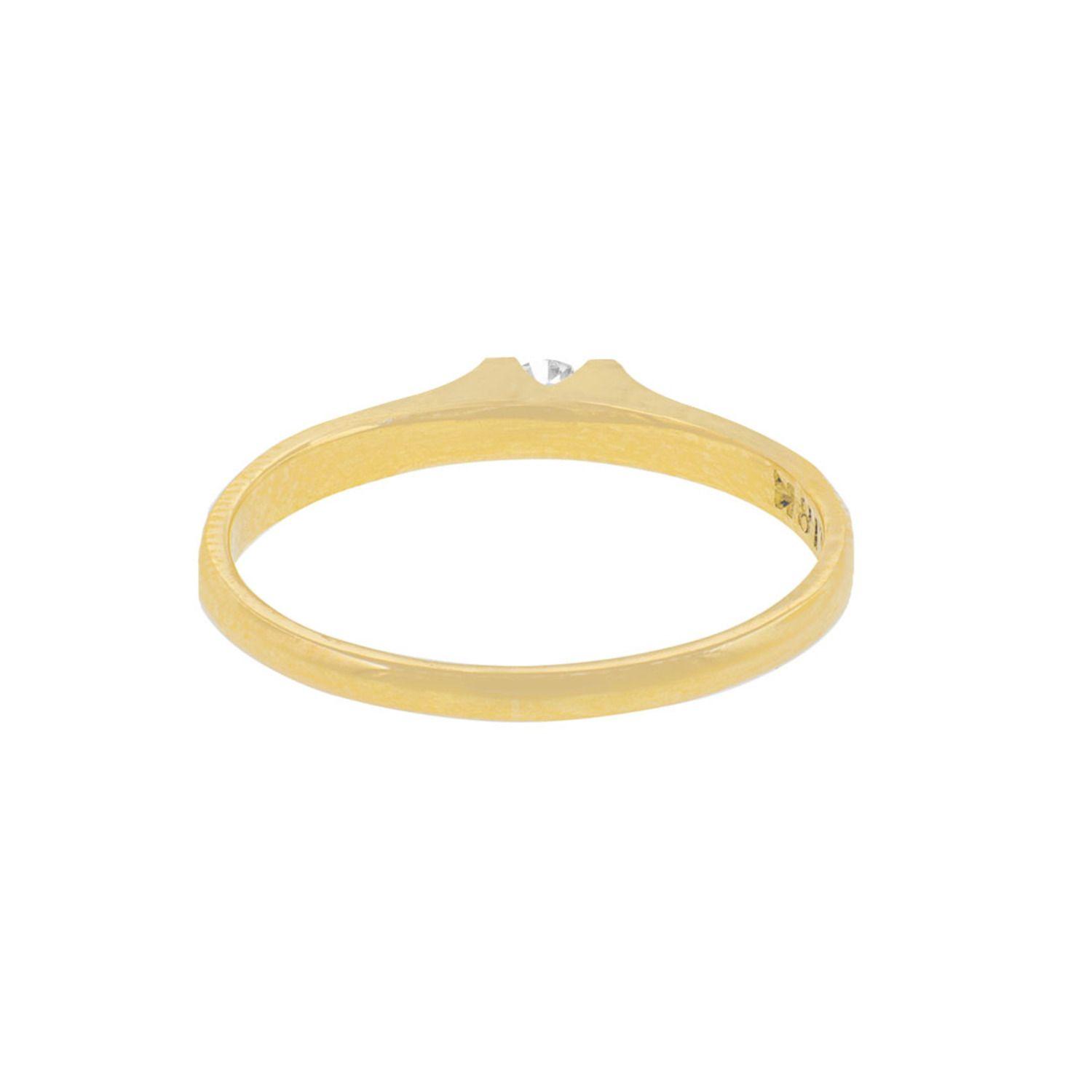 Anillo Compromiso Oro Amarillo 18kt  Nantes 1x6ptos Diamante-3