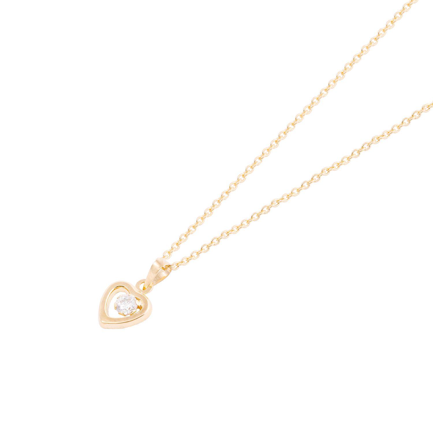 Colgante de Oro de 18kt Modelo Corazón con circón-2