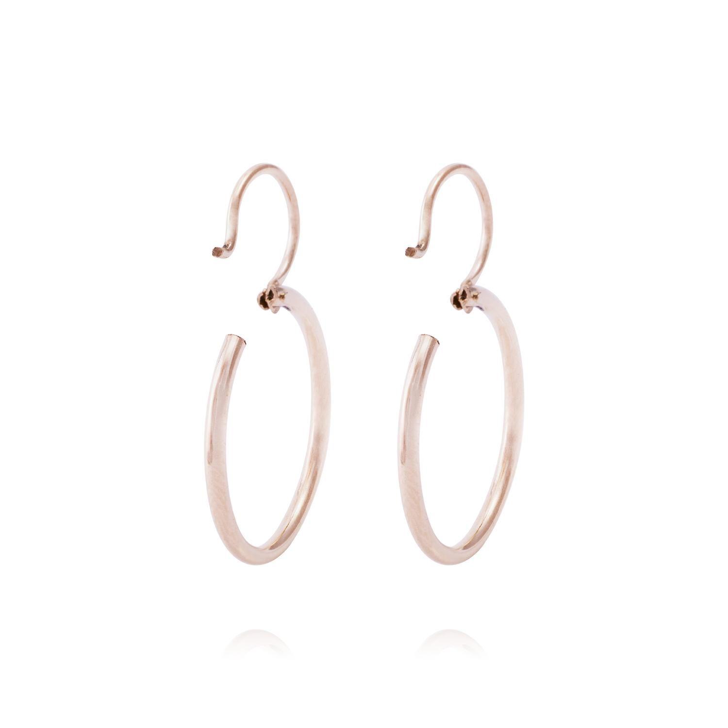 Aros Oro Miel de 18kt Argolla 20 mm-2
