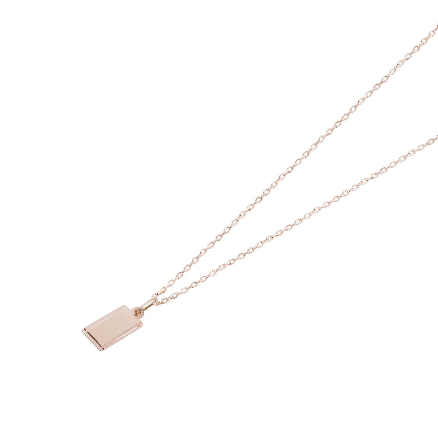 Colgante Oro Miel 18kt Placa Mixta 8x15mm-2