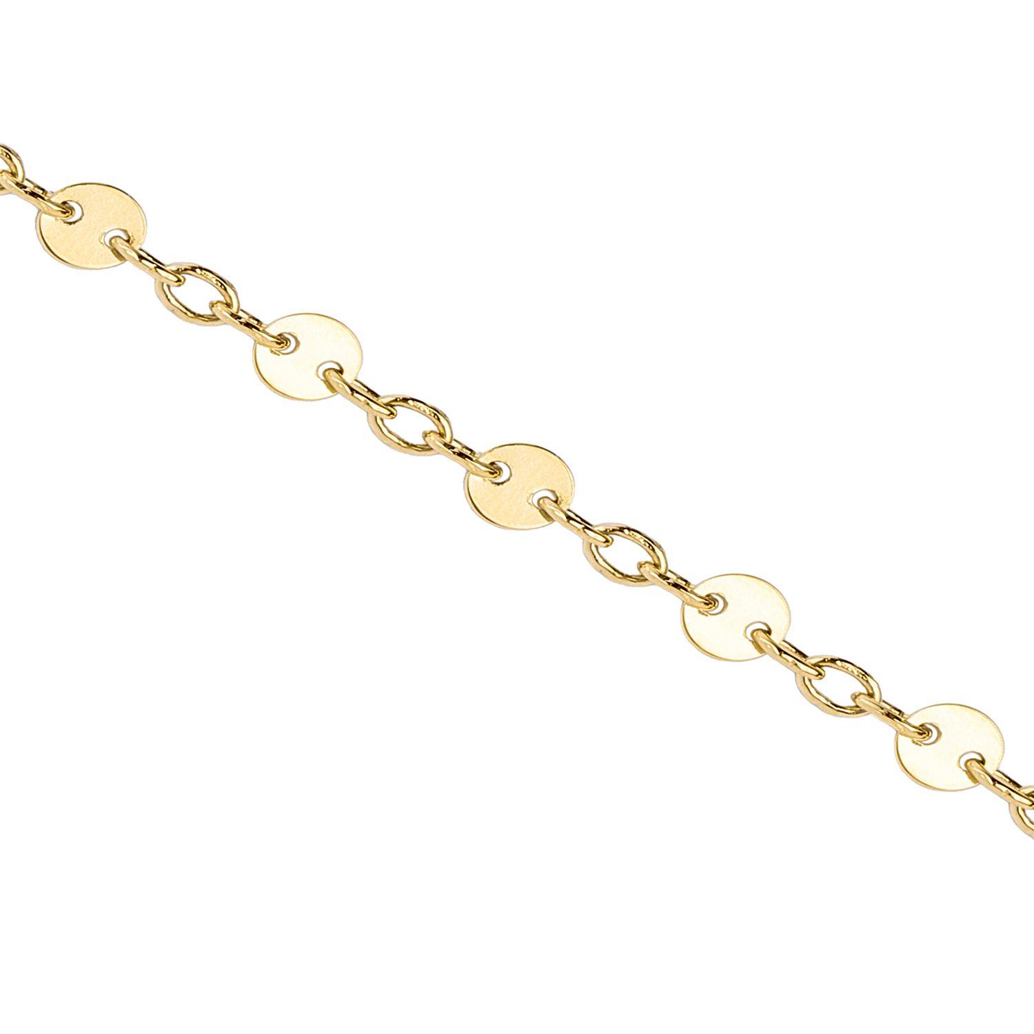 Pulsera de Oro 18kt Circulos Intercalados-1