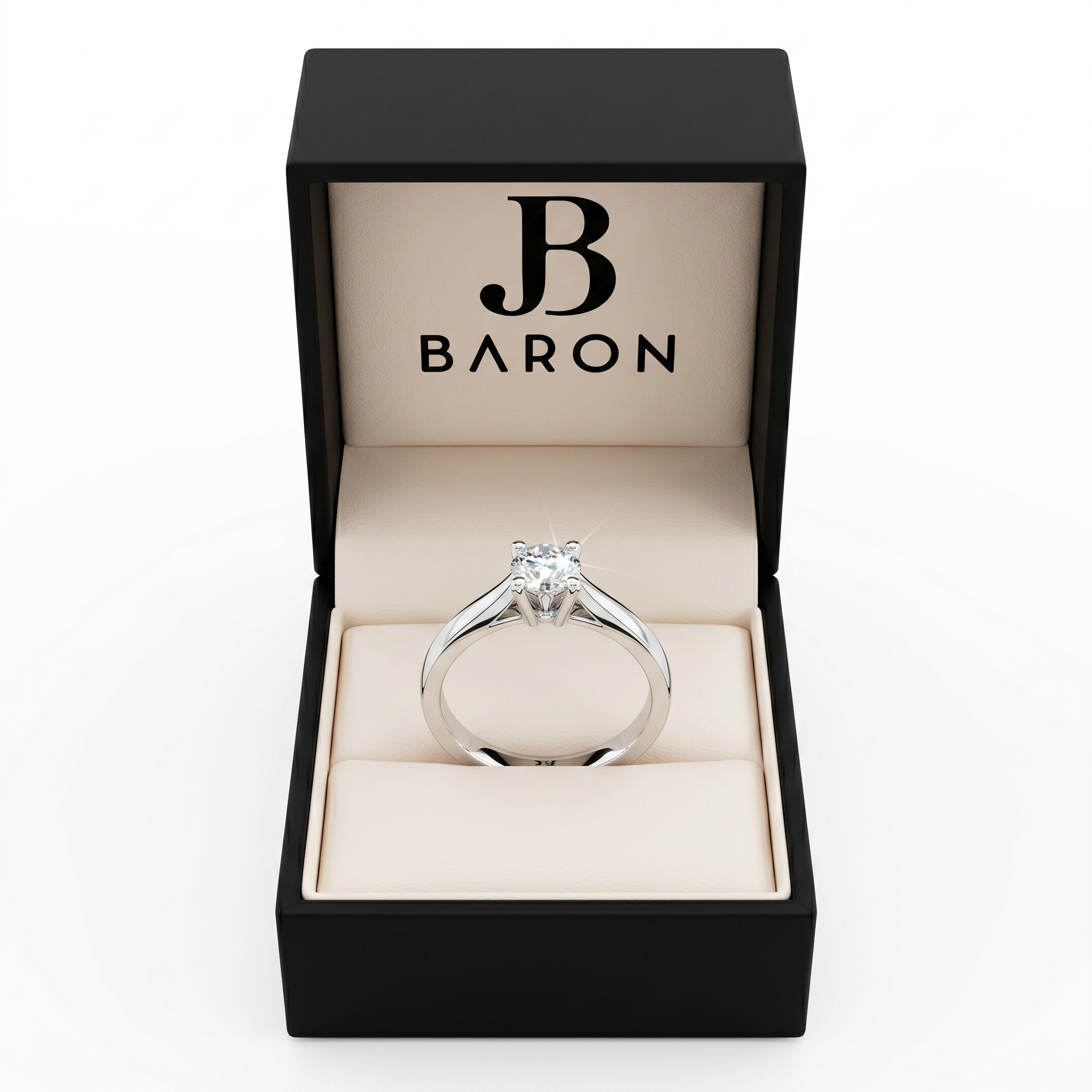 Anillo Oro Blanco 18kt Diamantes 11 Pts-2