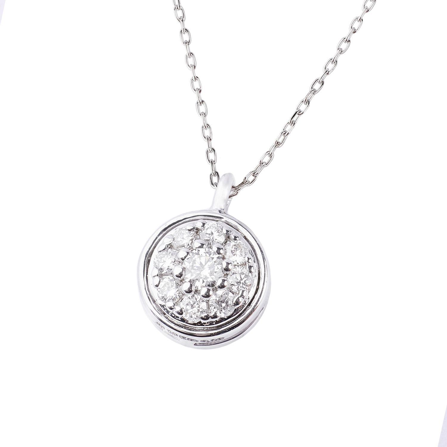 Collar de Oro 18kt con Diamantes de 10puntos Corte Brillante SI/H-1
