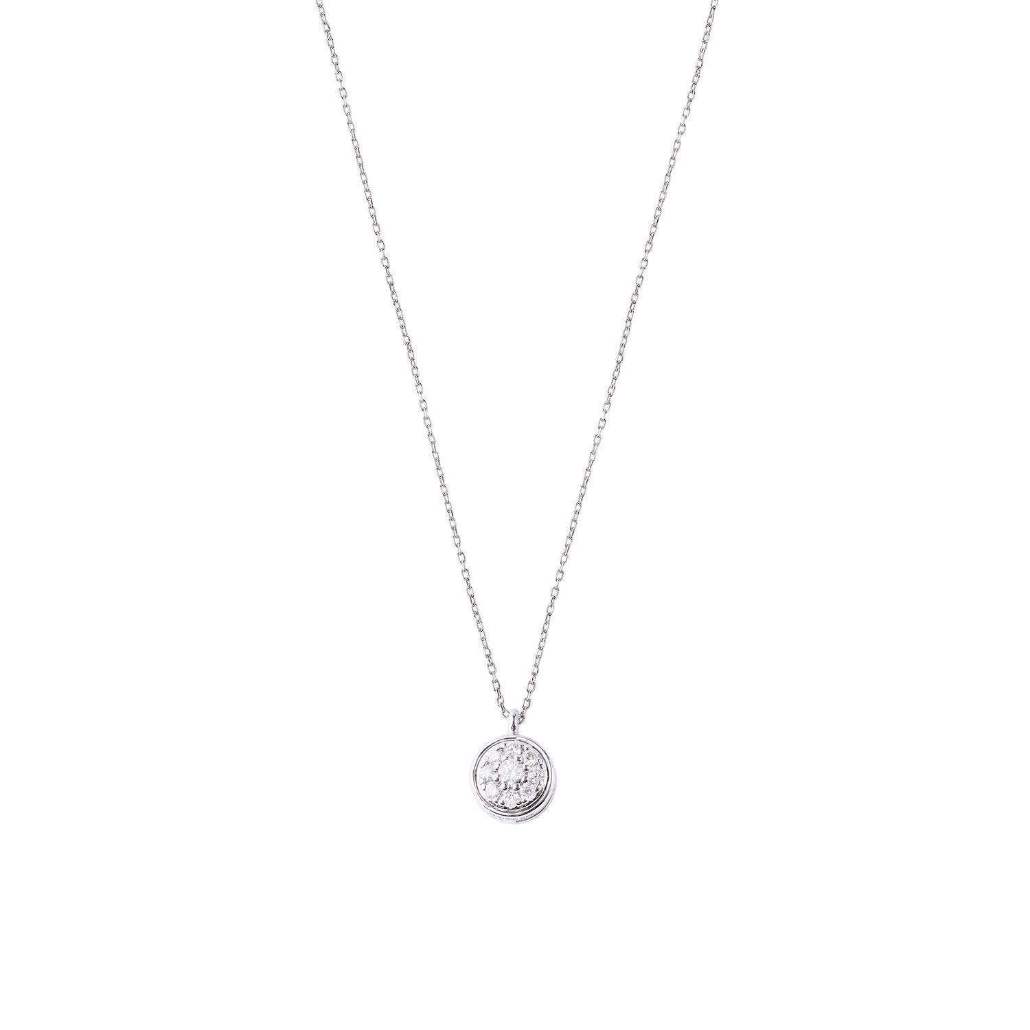Collar de Oro 18kt con Diamantes de 10puntos Corte Brillante SI/H-2