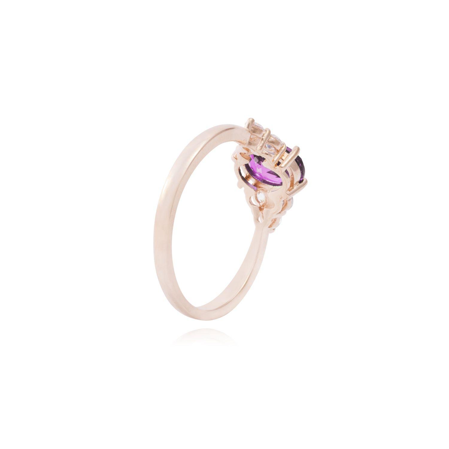 Anillo en Oro Miel 18kt Aura Carmesí-2