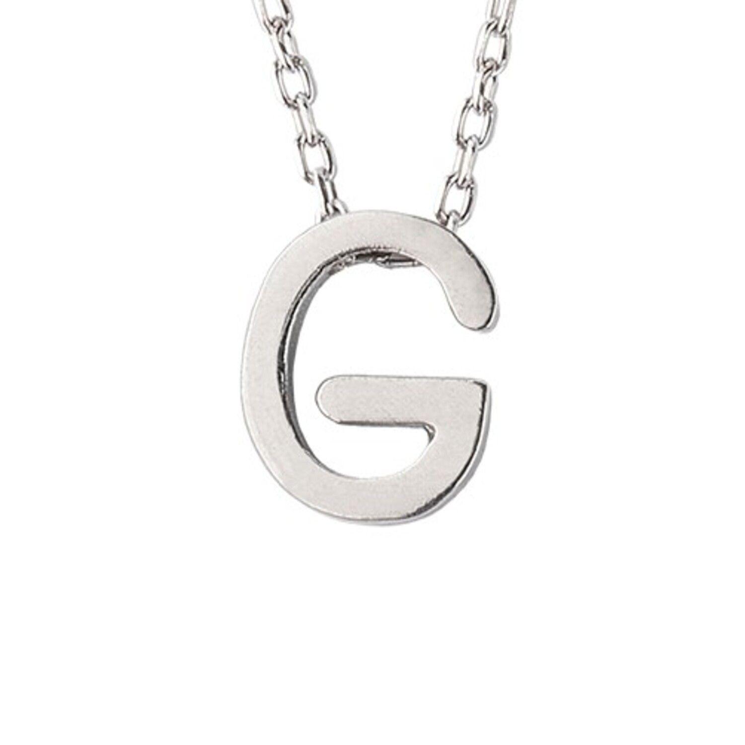 Collar de Plata Esterlina 925 Letra G-2