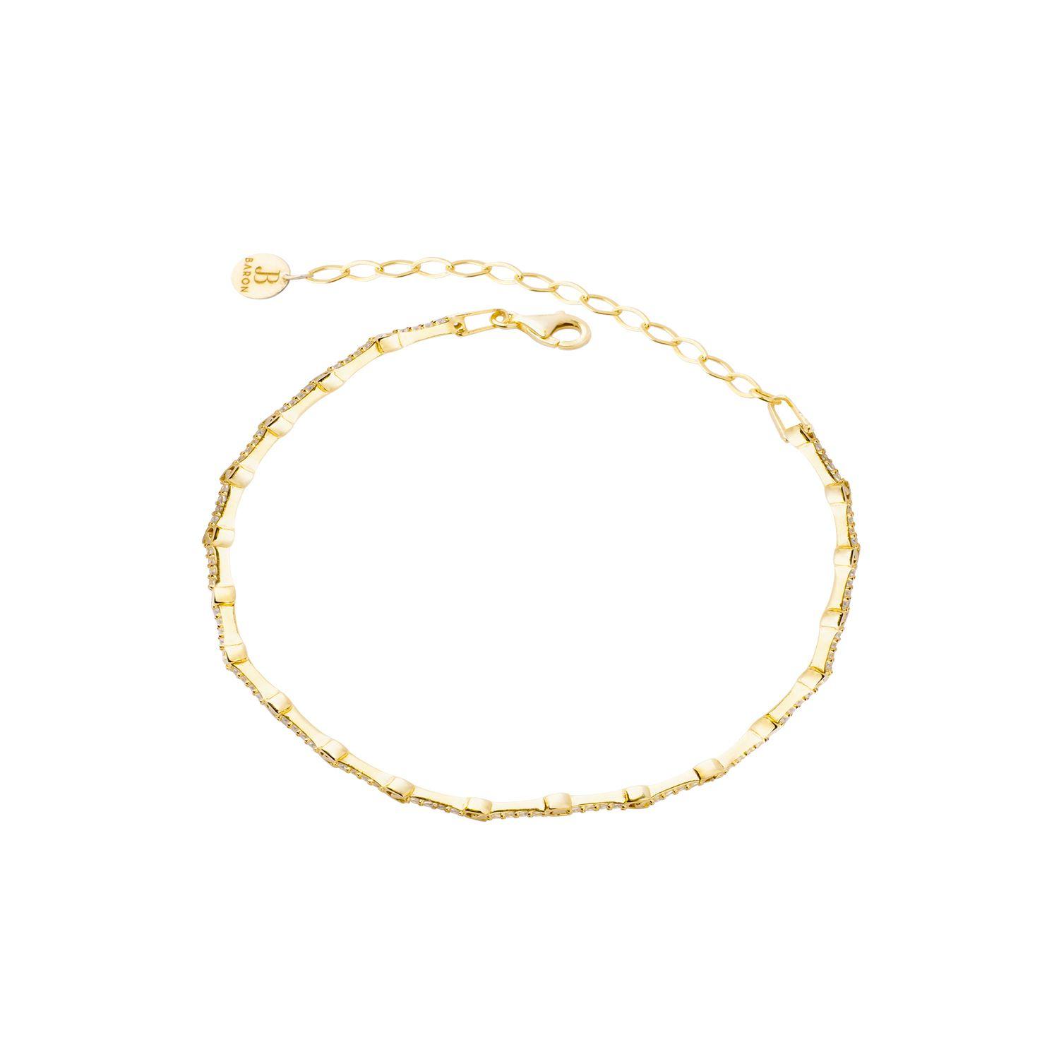 Pulsera Plata Esterlina 925 Rígida Circonita Revestido-2