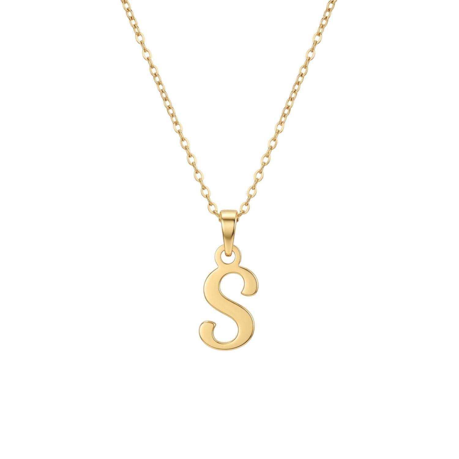 Colgante de Oro Miel 18kt Letra Gótica S-2