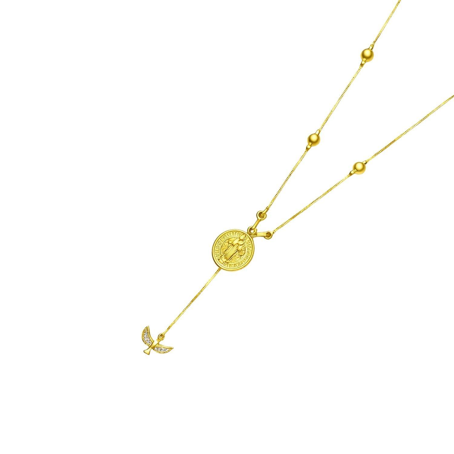 Collar Oro Amarillo 18kt Rosario San Benito-3