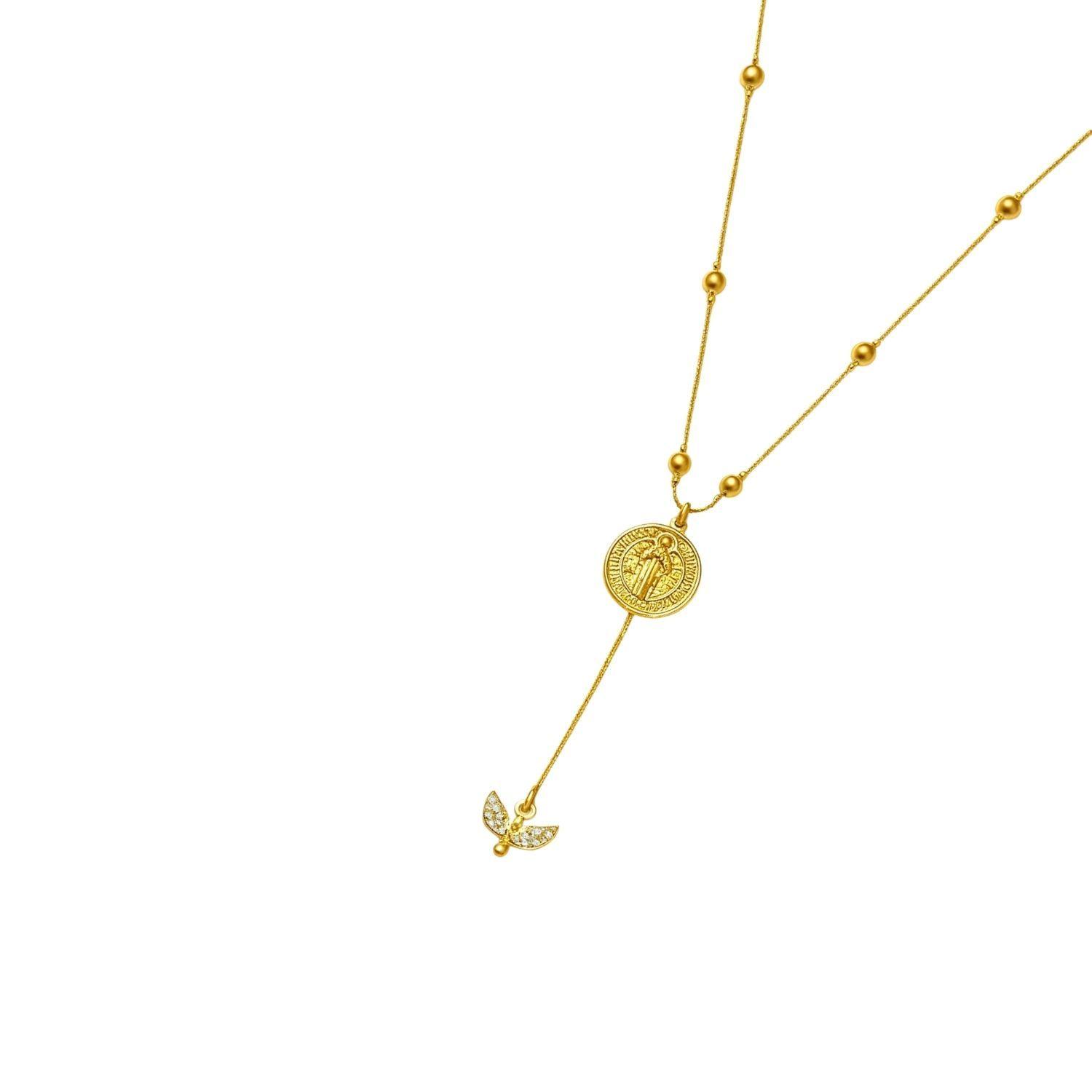 Collar Oro Amarillo 18kt Rosario San Benito-4