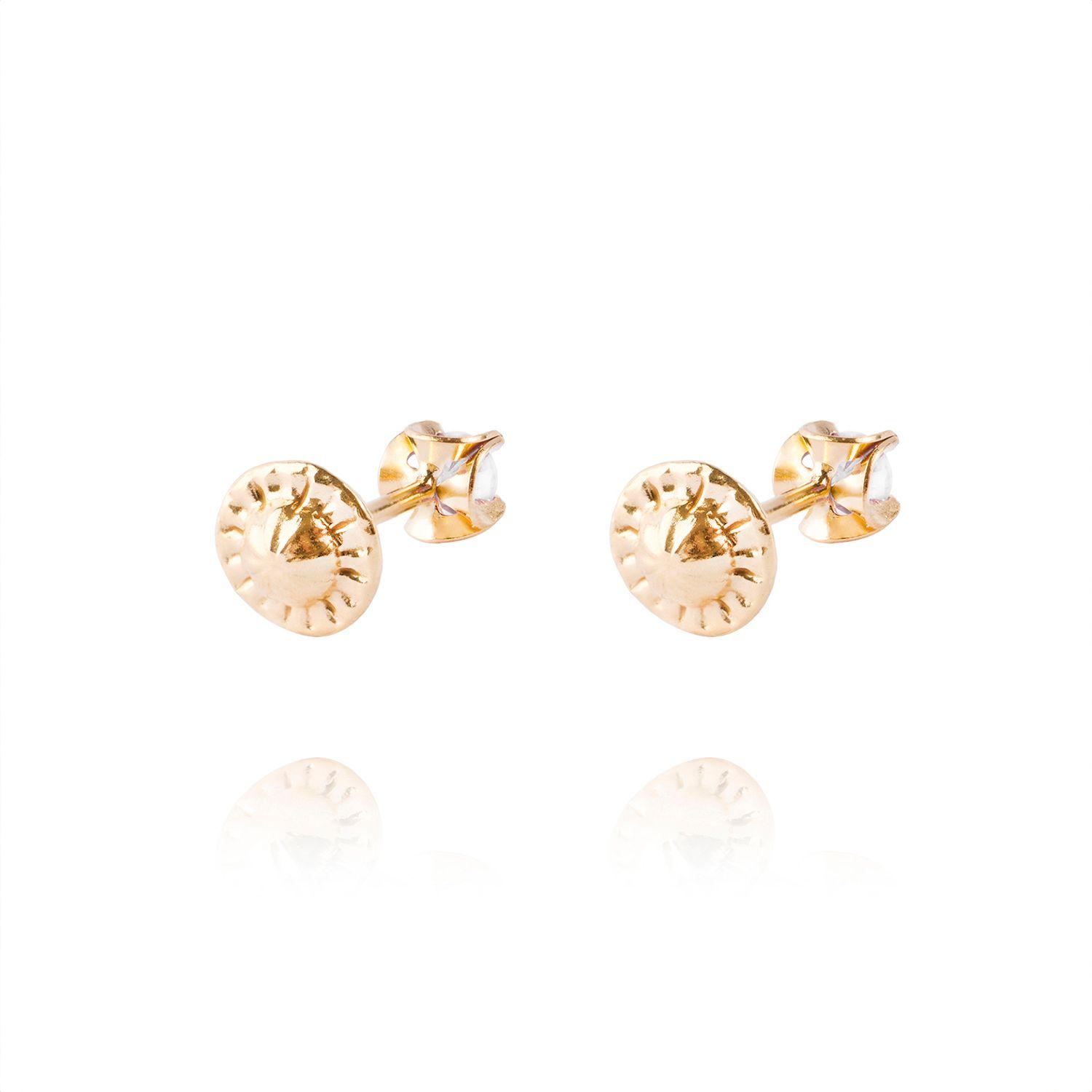 Aros de Oro 18kt Circón 3MM-2