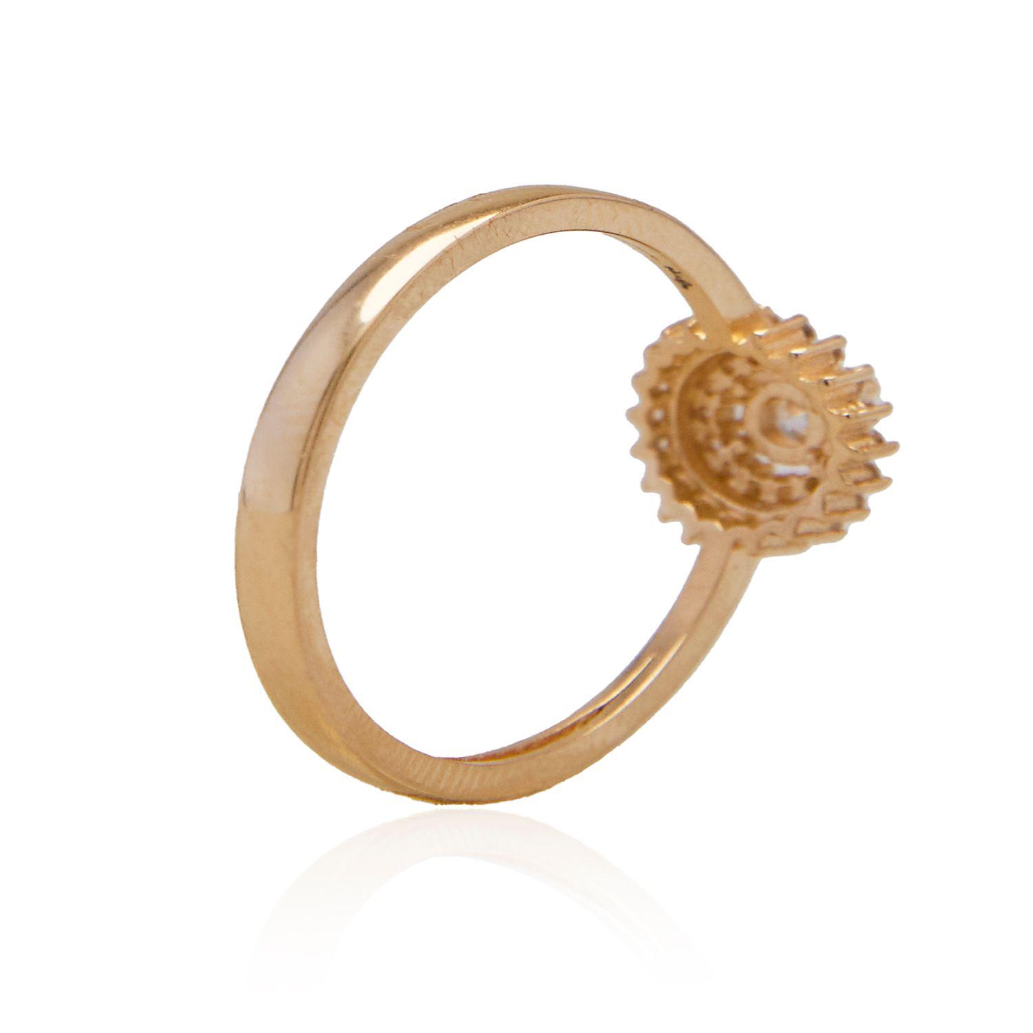 Anillo de oro 18kt Circón  puntas-2